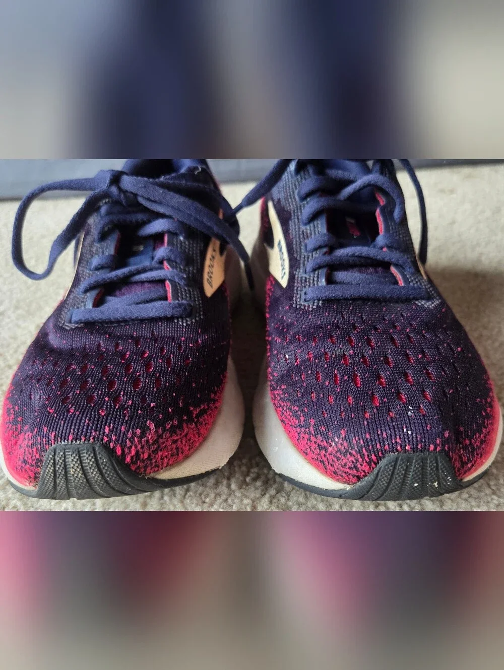 Brooks Ghost 16 Womens Running Shoes Navy Blue Pink Size 5.5 B